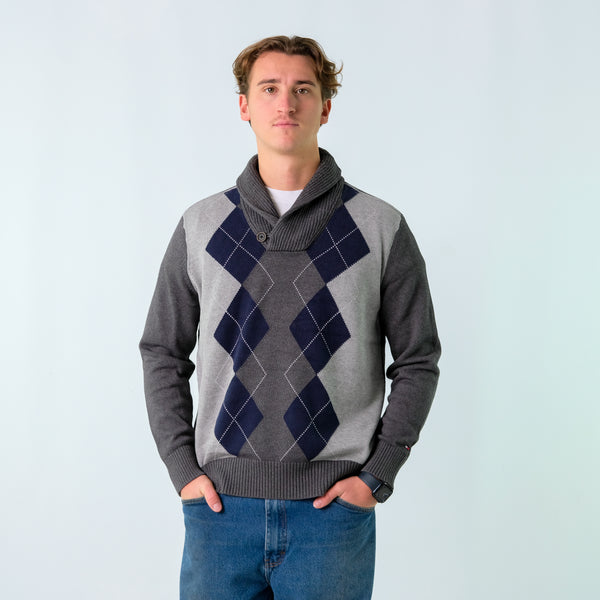 Charcoal Grey y2ks Tommy Hilfiger Knit Sweatshirt (L)